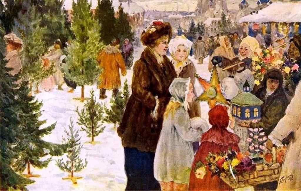 Александр Бучкури, картина «Рождественский базар» / изображение с сайта ru.wikipedia.org